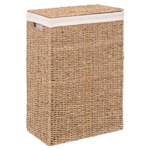 5five - cesto portabiancheria in vimini 40l vannerie