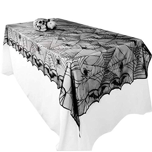 Awtlife Ragnatela Gotico Pizzo tovaglia per Halloween Party Decor 121,9 x 243,8 cm