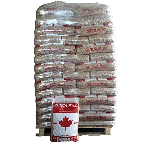 PELLET CANADESE PROFESSIONALE DA RISCALDAMENTO DI ABETE ROSSO 80% + ABETE BIANCO 20% IN CONF. DA KG. 15.