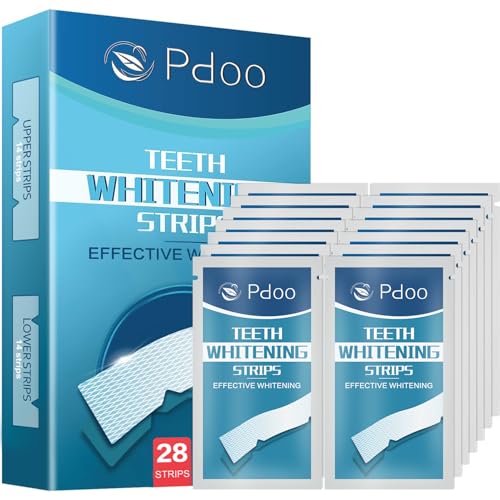 Strisce Sbiancanti Denti Professionale 28 Pezzi - Kit Sbiancamento Denti a Casa Senza Perossido Effetto Rapido per Denti Sensibili e Bianchi in 7 Giorni - Professional Teeth Whitening Strips