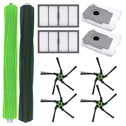 DingGreat Parti di Ricambio per Aspirapolvere Robot iRobot Roomba s9 (9150) s9+ s9 Plus (9550) - (2 filtri, 4 spazzole Laterali, 2 Sacchetti, 1 Set di spazzole in gomma)