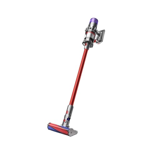 Dyson V11 Fluffy™ Aspirapolvere senza filo – 185 AW, 60 minuti di autonomia, Spazzola a rullo, mini-turbo spazzola anti groviglio, 3 modalità, schermo LCD, Rosso/Nichel