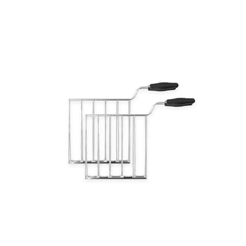 Smeg, 2 Pinze per Tostapane TSSR01, Griglia e Fondo Contenitivo in Acciaio, Maniglie in Plastica ad Alta Resistenza Termica, Compatibile con Tostapane Smeg TSF01 e TSF03, 240x32x173 mm