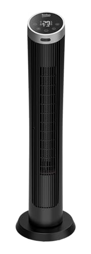 Beko EFW6900B Ventilatore a Torre Digitale, 45W, 4 Velocità, Display LED, Oscillazione 70°, Timer 24h, Nero