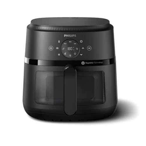 Philips Airfryer Serie 2000 - Friggitrice ad aria da 6,2 L, 13 Modalità, Compatta con Finestra di Cottura, Tecnologia RapidAir, 90% di Grassi in Meno, Facile da Pulire (NA230/00)