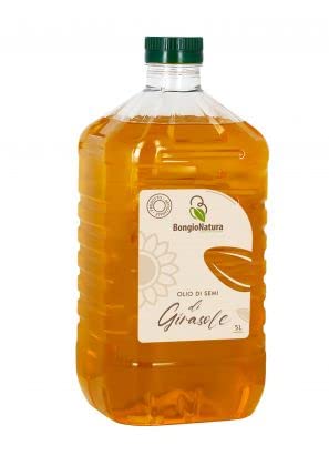 Olio di Girasole Crudo spremuto a Freddo 5 Litri Ideale per Dolci e Fritture