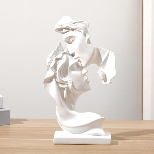 NORHOR Coppia statua creativa bacio scultura arte astratta coppia scultura arredamento casa statua resina decorazione romantica utilizzata per la decorazione della casa, matrimonio, regalo.