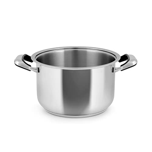 INOXPRAN 623, Pentola INOXCLASSIC in Acciaio Inossidabile con 2 Manici in Bachelite, Dimensioni 26x16,5 cm, Lavabile in Lavastoviglie, Utilizzabile su Tutti i Piani di Cottura compreso l'Induzione