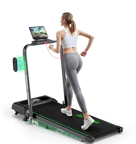 Tapis Roulant Elettrico Pieghevole, FOUSAE 5 in 1 Tapis Roulant con Inclinazione, Tapis roulant pieghevole da 12 km/h, App, Telecomando e Doppio Display LED, Nessuna Installazione Richiesta