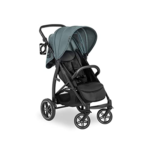 hauck Passeggino Leggero Rapid 4D per Bambini dalla Nascita fino a 22 kg con funzione Reclinabile, Pneumatici in Gomma, Portabicchieri, UPF 50+, Passeggino Compatto, Cestino XL fino a 3 kg - Verde