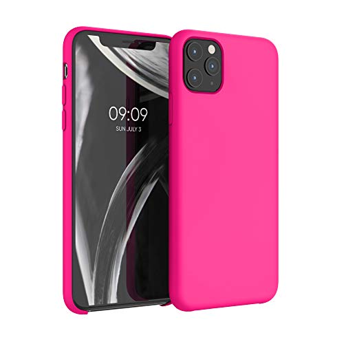kwmobile Cover per Apple iPhone 11 Pro Max Custodia - Back Case per Smartphone in Silicone TPU - Protezione Gommata - rosa shocking