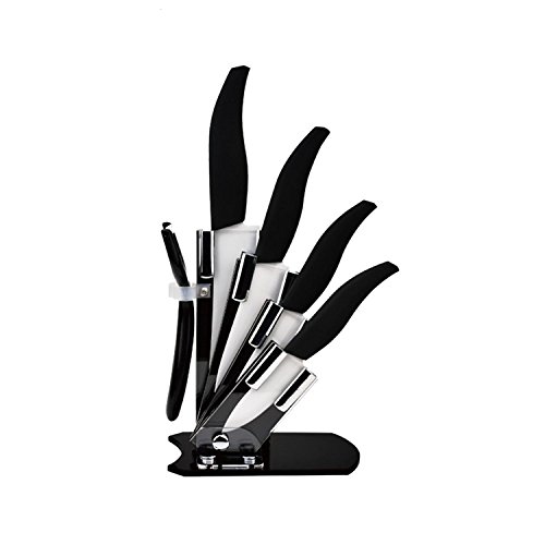 COLTELLI 6 PZ.CERAMICA C/CEPPO NERO