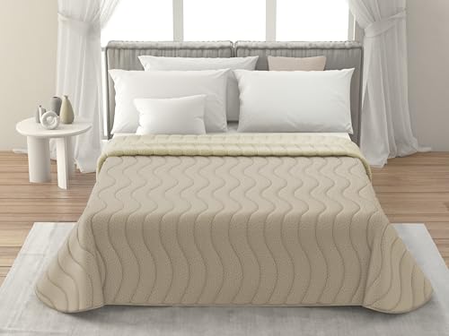 MAXIME MAISON - Copriletto Matrimoniale Mezza Stagione (100 gr/mq) Trapuntino Matrimoniale, Trapunta Matrimoniale Leggera e Double Face, Letto Mezza Stagione in Morbida Microfibra, Made in Italy