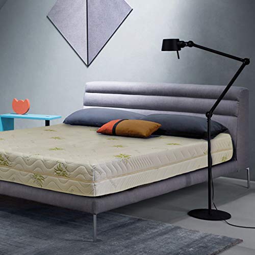 Materasso LATTICE 100% singolo 90x200 alto 18cm NATURALE. Fresco e molto traspirante. Fodera in ALOE VERA, fresca, morbida e ANTIAGE.