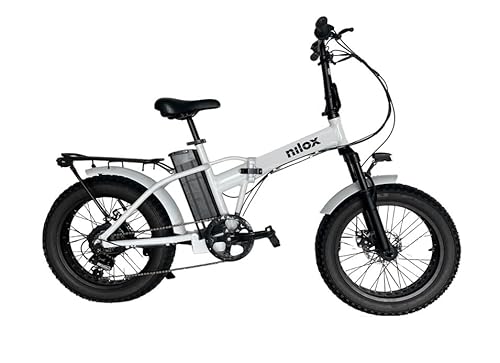 Nilox K10 Plus Fat Bike Elettrica, Bici Elettrica Pieghevole ASSEMBLATA IN ITALIA con Batteria Removibile, Bici Elettrica Uomo Donna con Autonomia fino a 60 km, Motore 250W e Cambio SHIMANO 6 velocità