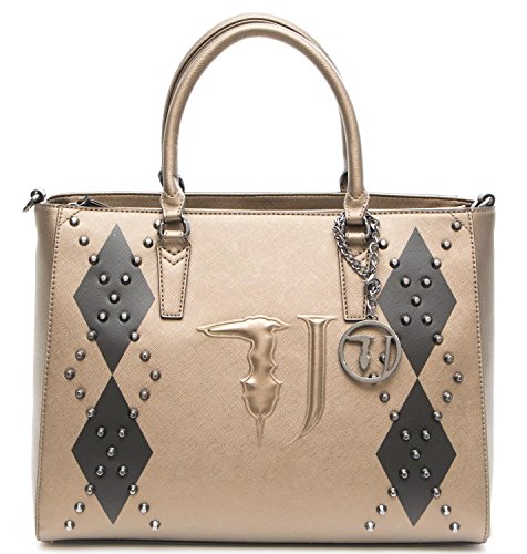 TRUSSARDIJEANS ISCHIA PRINTED STUD TOTE 75B00000 ORO