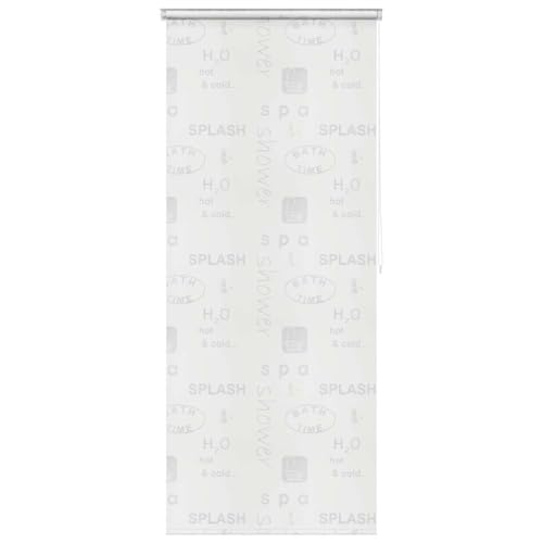 vidaXL Tenda a Rullo per Doccia 120x240 cm con Scritta Splash Tendaggio Bagno