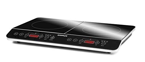 G3 Ferrari G10047 Piastra ad Induzione Doppia "Hi-Tech Chef", 3500W, Display digitale, Comandi Soft-Touch, Vetro Temperato, Grandi area di cottura, 60.3 x 36.3 x 6,5 cm