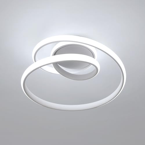 Lampada da Soffitto LED Moderna, 36W Plafoniera LED Design Forma di Spirale, Luce Bianco Freddo 6500K, Lampadario Led Bianca per Camera da Letto Soggiorno Cucina Corridoio