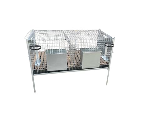 Conigliera gabbia per conigli zincata 100x55x70