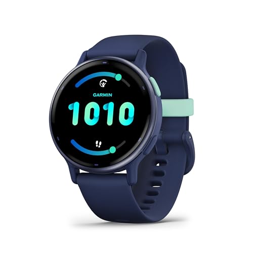 Garmin vívoactive 5, Smartwatch AMOLED 1,2", Cassa 42mm, Musica, Pay, +30 Sport, GPS, Cardio, Coach Sonno, Benefici Workout, Autonomia 11 giorni (Blue & Blue Metallic)