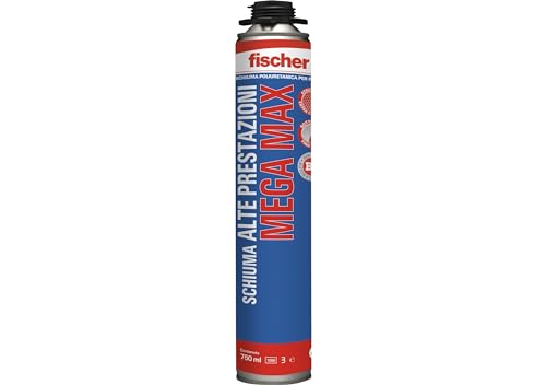 Fischer PUP MEGA MAX 750 Schiuma Poliuretanica per Pistola ad Alte Prestazioni, Reticola Anche in Profondità