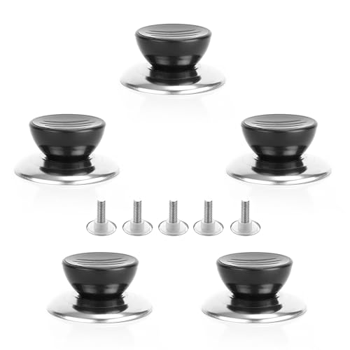 5 Pezzi Pomello Coperchio pentola universale,Manico Coperchio Pentola,Pomelli per coperchi pentole, Manopole di Ricambio Coperchio pentole,Per Cucina, Pentole