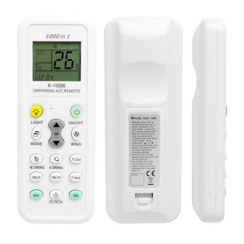 Telecomando Universale Condizionatore Climatizzatore per LG, Gree, Midea, Toshiba, Haier, Daikin, Hitachi, Sharp, Mitsubishi, Samsung, Hisense, Fujitsu e Oltre 1000 Marchi A/C Controller