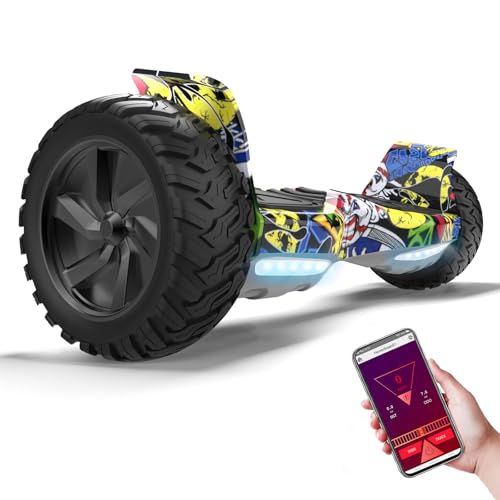 RCB Hoverboard 8,5" Fuoristrada, APP controllo, LED Bluetooth Integrato con Motore Potente, Per tutti i terreni Elettrico Fuoristrada Hoverboards, Regalo per adolescenti e adulti
