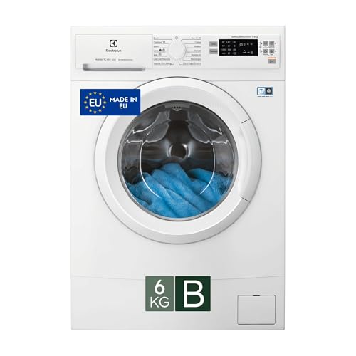 Electrolux EW6S526W Lavatrice Slim a Carica Frontale, Tecnologia SensiCare 600, 6 kg, Partenza Ritardata, Lavaggio Rapido, Display LED, 1200 Giri al Minuto, Bianco, B
