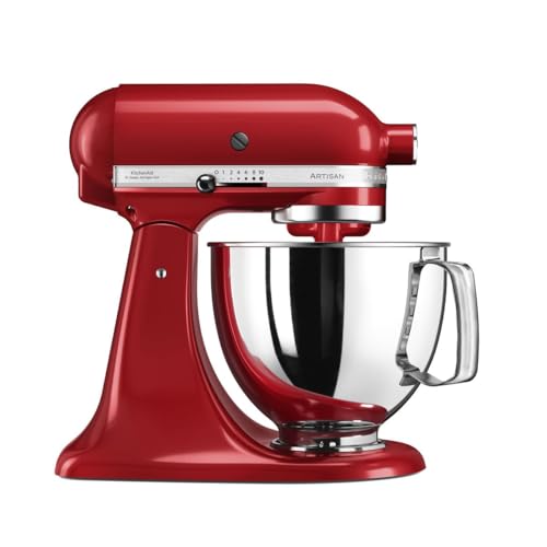 Kitchenaid Planetaria I Artisan I Robot da Cucina con Testa Inclinabile e 3 Accessori I 4.8 Litri, Rosso Impero
