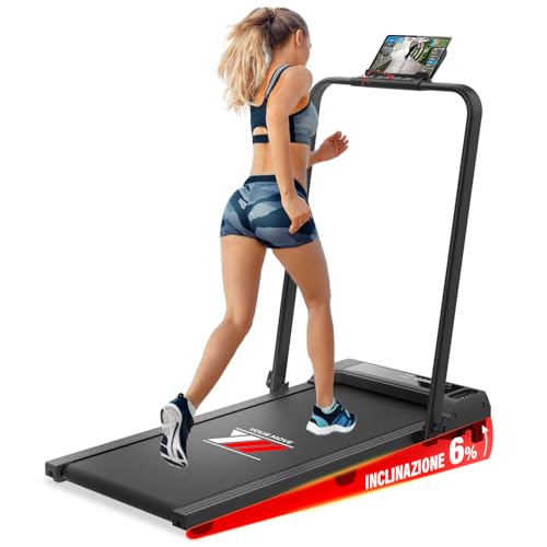 YM Tapis Roulant Salvaspazio 1500 PRO, Elettrico Compatto e Pieghevole, Garanzia e Assistenza ITALIA