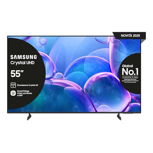Samsung Smart TV 55'' UE55U7000FUXZT Crystal UHD 4K, Crystal 4K Processor, HDR, Smart Experience, OTS Lite & Adaptive Sound, Metal Stream Design, 2025, 55", 2025 U7000