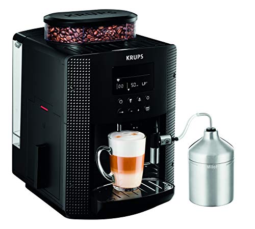 Krups Macchina da caffè completamente automatica (1,8 l, 15 bar, display LCD, sistema cappuccino automatico) Zobel