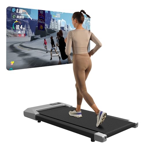 Copant Tapis roulant, tapis roulant con LCD Scarn, pedana da 2,5 HP con APP e controllo remoto, carico massimo 159 kg, con corsi di allenamento e corse, 1-8km/h per casa o ufficio
