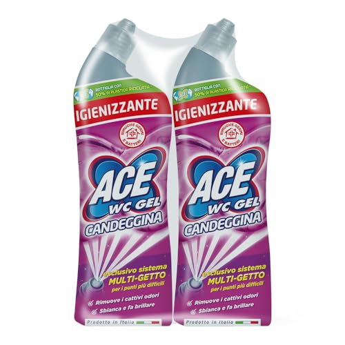 ACE WC GEL Multigetto Candeggina Igienizzante, 2 Confezioni da 700ml