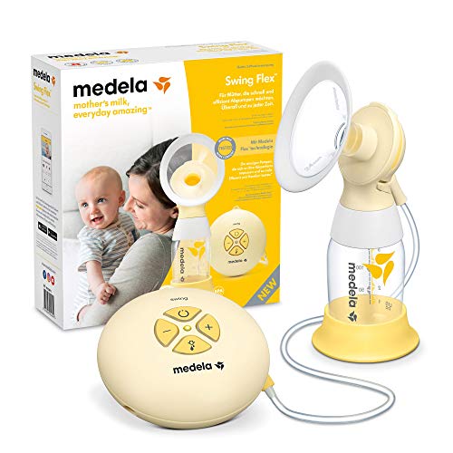 Medela Swing Flex Tiralatte Elettrico Singolo, Design Compatto e Portatile, con Coppe PersonalFit Flex e Tecnologia Medela 2-Phase Expression