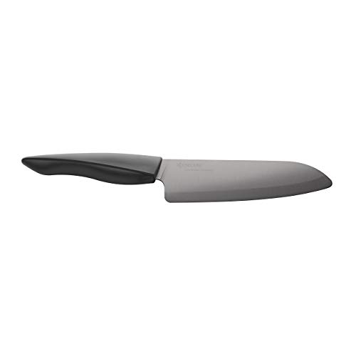 Kyocera ZK160BKBKEU Shin Black Coltello in Ceramica Nera, Chef Santoku 16cm