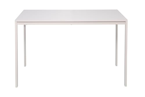 AVANTI TRENDSTORE - Grosseto - Tavolo da pranzo con struttura in metallo bianco e piano in legno laminato. Disponibile in 2 diverse dimensioni. Dimensioni LAP ca. 120x75x75cm