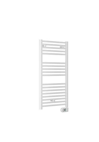 FABIN store Scaldasalviette elettrico con termostato digitale programmabile (1000 mm x 480 mm) Radiante, Bianco