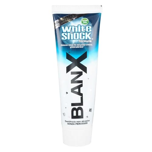 BlanX, Dentifricio Sbiancante White Shock, Il Primo Dentifricio Che Sbianca Con la Luce - 75 ml