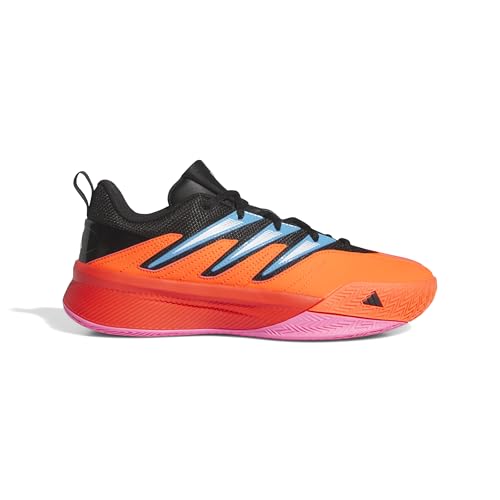 adidas Lillard Dame Certified 2 Low Trainers, Scarpe da Basket Unisex-Adulto, Solar Red/Core Black/Cloud White, 41 1/3 EU