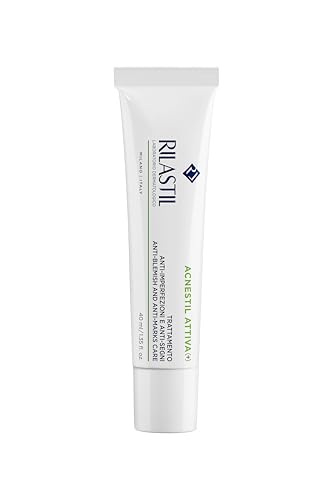 Rilastil Acnestil Crema Attiva +, Trattamento Anti-Imperfezioni per Pelli Miste, Grasse e con Tendenza Acneica, Confezione da 40 ml