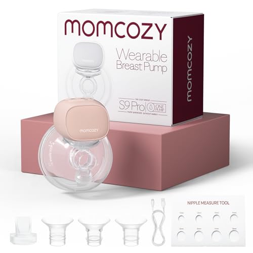 Momcozy S9 Pro Tiralatte Indossabile Aggiornato, Elettrico a Mani Libere con Display a LED, Portatile con 2 Modalità e 9 Livelli - 24mm