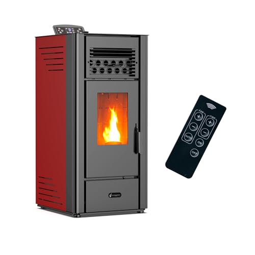 Forno a pellet ad aria Anita 10 kW Sannover bordeaux