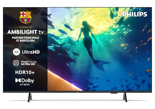 Philips Ambilight 43PUS8010 4K LED Smart TV - Display 43’’ con piattaforma Titan OS, Pixel Precise Ultra HD e Dolby Atmos Sound - Funziona con Alexa e Google Voice Assistant