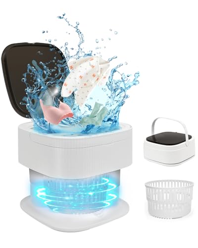 SUPAREE 16L Mini Lavatrice Pieghevole Lavatrice da Campeggio con Centrifuga lavatrice Piccola Portatile 1.8kg Adatto per Camper Viaggio Appartamento Piccoli Vestiti