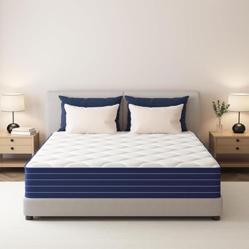 PurrJoys Materasso Matrimoniale 160x190x25cm, Memory Foam e Molle Insacchettate, Rigidità Media, Traspirante, Isolamento del Movimento, Certificato CertiPUR-US® e Oeko-TEX®, Materasso 160x190