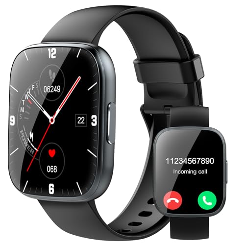 Smartwatch Uomo Donna, Nuovo 1,95'' Orologio Smartwatch Effettua/Risposta Chiamate, 112 Modalità Sportive Fitness Tracker con Contapassi/Sonno/Cardiofrequenzimetro, IP68 Smart Watch per Android iOS