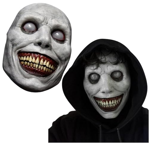Azhong toys Maschera Halloween, Demone Maschera Horror, Sa nguinoso Adulto Decorazione di Halloween Puntelli, Costume di Halloween Maschera in Lattice a Testa Cranio